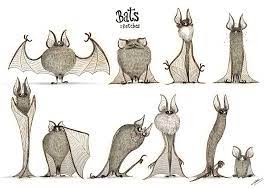 Ohhh These Are Adorable Via Oliviersilven Bats Sketches Croquis Photoshop All Artwork Copyright Olivier Silven Character Drawing Bat Sketch Animal Art