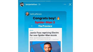 Because of the previous speculation. Jamie Foxx S Electro Set To Return As Villain For Tom Holland S Spider Man 3 Filmibeat