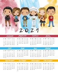 The entire friends gang reunite for this special netflix trailer.monica and chandlers marriage is on the rocks. Friends Free Printable 2021 Calendar Oh My Fiesta For Ladies