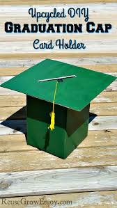 Fold a graduation hat napkin with a few easy folds. Diy Graduation Cap Card Holder Reuse Grow Enjoy