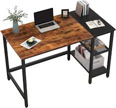 They've got thousands of positive reviews between them. Homidec Office Desk Computer Desk With Bookshelf Pc Study Writing Desk For Home Working With Storage Shelves Desks Workstations For Home Office Bedroom 120x60x75cm Amazon Co Uk Home Kitchen