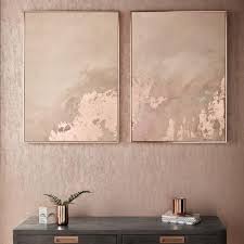 I finally finished the gallery wall in reagan's nursery! Graham Brown Rose Gold Serenity Framed Canvas Wall Art Set Of 2 105877 The Home Depot
