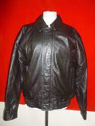 Comint Bomber Flight Black Leather Jacket Aviator Mens Coat Sz L Large Comint Bomber Jackets Men Fashion Cool Jackets For Men Mens Jackets