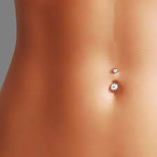 14k Gold Double Gem Halo Belly Button Ring En 2021 Piercings En El Ombligo Piercing En El Ombligo Piercings Femeninos