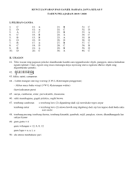 Smoothie and juice bar in jenu, jawa timur, indonesia. 4 Kunci Jawaban Pas Bhs Jawa Kelas V