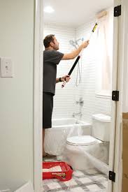 Options such as pearl gray or greige work very well in small bathrooms with no windows. Choosing A Paint Color For Our Small Windowless Bathroom Chris Loves Julia