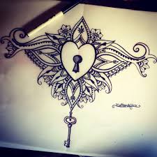 Locked Heart Sternum Tattoo Design Sternum Tattoo Design Sternum Tattoo Meaningful Tattoos