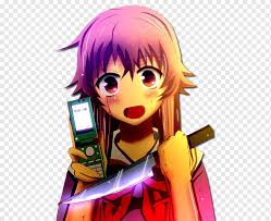 Yuno Gasai Future Diary Mirai Anime Yukiteru Amano, Anime, cg Artwork,  black Hair, manga png | PNGWing