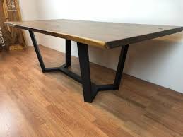 Pedestal Metal Table Base Legs Black For Wood Table Top Etsy In 2020 Metal Table Base Granite Table Top Live Edge Dining Table