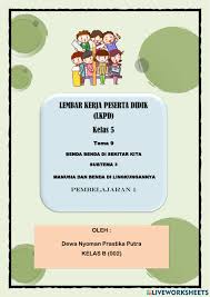 We did not find results for: Materi Kelas 5 Tema 9 Sub Tema 3 Pb 1 Worksheet