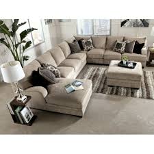 Tisha 6 Piece Sectional Package Including Storage Ottoman At Hom Furniture Sectional Sofa With Chaise Living Room Designs Home