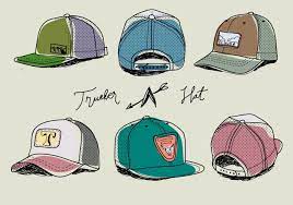 Hand Drawn Colorful Trucker Hat Vector Illustration Drawing Colorful Hat Vector Hat Illustration