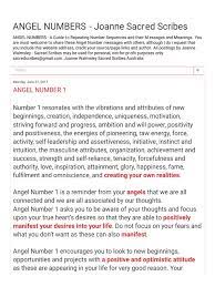 Angel Numbers Joanne Sacred Scribes Angel Number 1 The vibration of angel numbers. angel numbers joanne sacred scribes