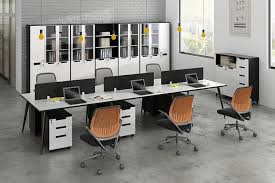 Latest Office Exclusive Table Designs 6 Seater Office Workstation View 6 Seater Office Workstations Office Design Office Workstations Office Furniture Modern