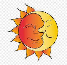 Pictured in this neutral wall art is an image of the sun with bursting rays in earthy terracotta shades. Fall Autumn Equinox Clipart Half Moon Half Sun Free Transparent Png Clipart Images Download