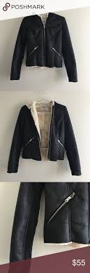 Zara Trafaluc Suede Fur Hoodie Jacket Fur Hoodie Jacket Hoodie Jacket Jackets