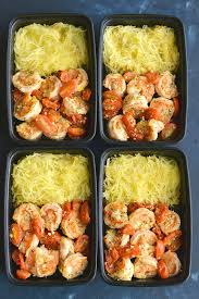 Add the shrimp, vegetable broth and lemon juice and cook, tossing occasionally, until the shrimp are firm and pink, about 5 minutes. Healthy Shrimp Scampi Spaghetti Squash Gf Low Cal Skinny Fitalicious