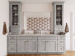 D h x 21 in. Heather Grey Shaker Pre Assembled Bathroom Vanities
