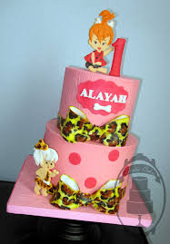 1st Cartoon Character Birthday Cake Images Pebbles And Bamm Bamm Flintstones Theme Birthday Cake For Little Girl Childrens Birthday Cakes Birthday Cake Kids First Birthday Party Themes
