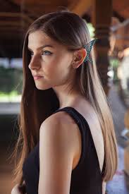 Add elegance with Butterfly wing ear cuff blue