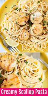 Creamy Scallop Pasta Recipe Yummly Recipe Scallop Recipes Pasta Scallop Recipes Scallop Pasta