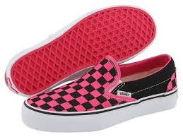 Black And White Checkered Vans Slip Ons Womens Checker Board Pink And Black Vans Pink Vans Black Vans Vans Slip On