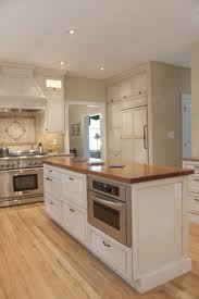 microwave ovens in a kitchen island