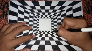Wallpaper warna hitam group 58 hd wallpapers. Optical Illusion Menggambar Efek 3d Hitam Putih 3d Wall Painting Youtube