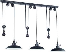 Craftmade 3 Light Pulley Pendant Light Aged Bronze Lampsusa