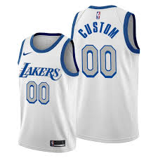 Authentic los angeles lakers jerseys are at the official online store of the national basketball association. Custom Los Angeles Lakers White City Edition New Blue Silver Logo 2020 21 Jersey Kysports Store