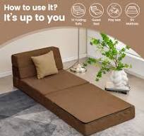 Amazon.com: KOMFOTT Sofá cama triple plegable, cama ...