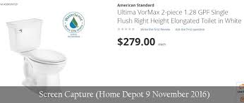 How tall is a one piece toilet at home depot? American Standard Optum Vormax Toilet Review Toilet Found