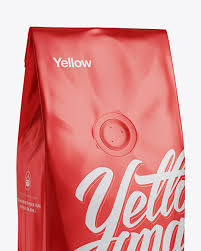 Download 250g Matte Metallic Coffee Bag With Valve Mockup Half Turned View In Bag Sack Mockups On Yellow Images Object Mockups PSD Mockup Templates