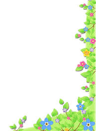 Green Flowers Corner One Side Molduras Para Criancas Bordas Coloridas Desenhos Simples Para Criancas