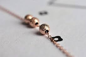 Rose Gold Beads Necklace Dainty Rose Gold Necklace Minimalist Rose Gold Filled Necklace Modern Three Tiny Beads Necklace Pease Dainty Rose Gold Necklace Gold Bead Necklace Rose Gold Beads
