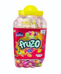 Multicolor Round Fruzo Pop Mix Fruits Candy Lollipop, Packaging Size: 100  Piece