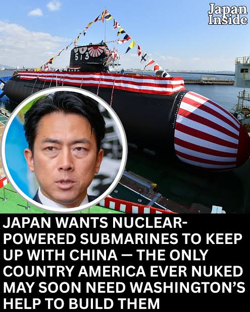 Japan is about to put nuclear submarines on paper. Not nuclear weapons.  Nuclear reactors inside submarines — the kind that can stay underwater for  months and cross an ocean without surfacing. The
