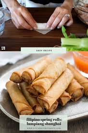 Filipino Spring Rolls Lumpiang Shanghai Easy Filipino Recipes Lumpia Recipe Recipes