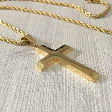 Account Suspended Men Necklace Gold Cross Necklace Gold Cross