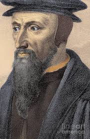 John Calvin, detail Drawing by French School