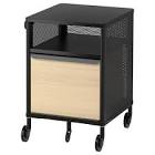 BEKANT Storage unit on casters, mesh black16 1/8x24 