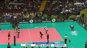 2º set: Sesc-Flamengo (0) 20 x 16 (1) Osasco - Após rali longo, ponto de ataque de Basso