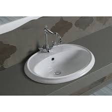 Lavandino lavabo bagno rettangolare da incasso design mizu in ceramica. Lavabo Ovale Da Incasso In Ceramica Bianca Serie Arcade By Ceramica Simas Modello 859
