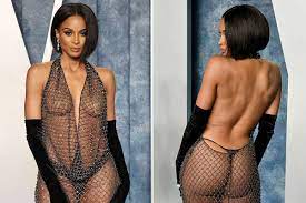 Ciara Wears Barely There Naked Dress to 2023 Oscars Afterparty