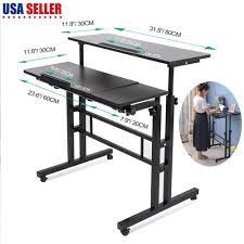 Multi Purpose Angle Height Adjustable Rolling Laptop Desk Home Office Furniture Affilink Desk Desksetup
