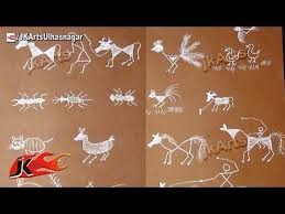Warli Animal And Bird Paintings Jk Arts 558 Art Birds Painting Indian Folk Art
