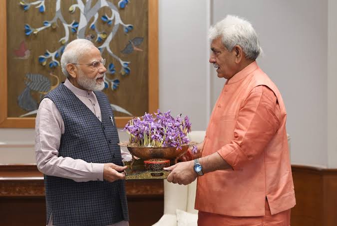 LG Manoj Sinha meets PM Modi in New Delhi | Precious Kashmir