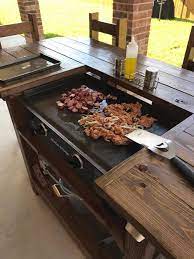Click to add item lexington grill enclosure project material list 6' 5 w x 2' 5 3/4 d to your list. Custom Made Blackstone Griddle Table With 5 Bar Style Chairs Outdoor Kitchen Patio Backyard Kitchen Outdoor Kitchen