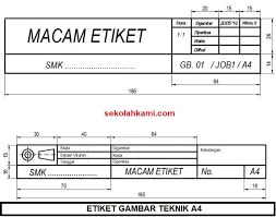 Maybe you would like to learn more about one of these? Ukuran Etiket Pada Gambar Teknik Ukuran Dan Posisinya Sekolah Kami