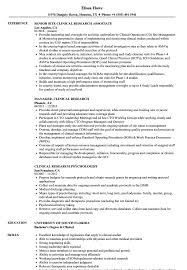 Clinical Research Resume Samples Velvet Jobs